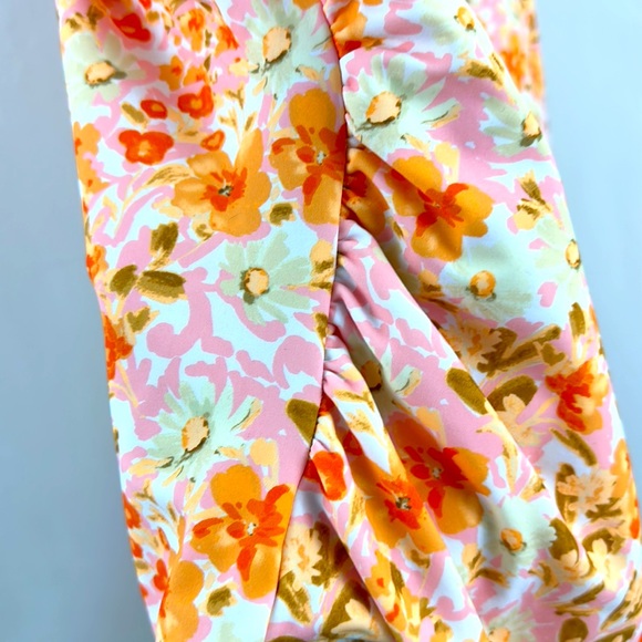 Kona Sol Floral Women's One Shoulder High Coverage One Piece Swimsuit 22W - Picture 6 of 12